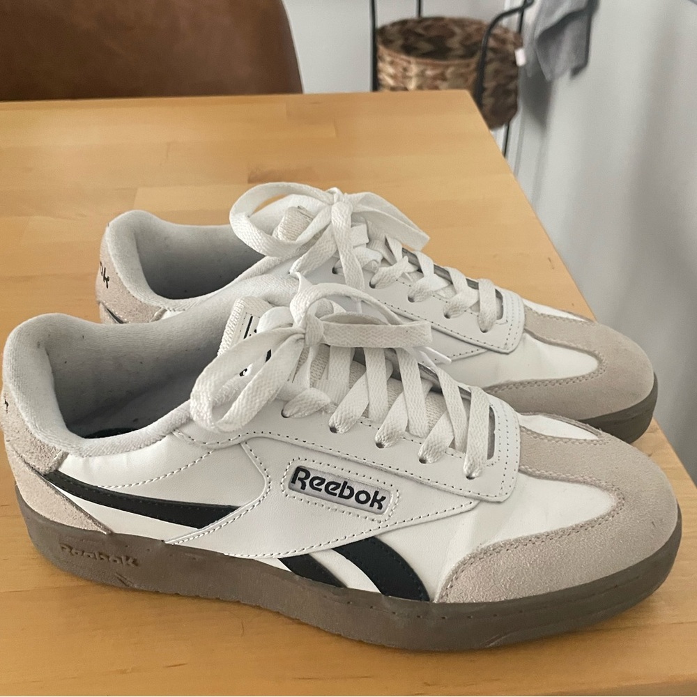 Reebok Women's White and Black Sneakers